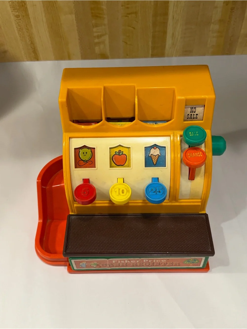 Vintage 1974 Fisher-Price Cash Register With Original Coins